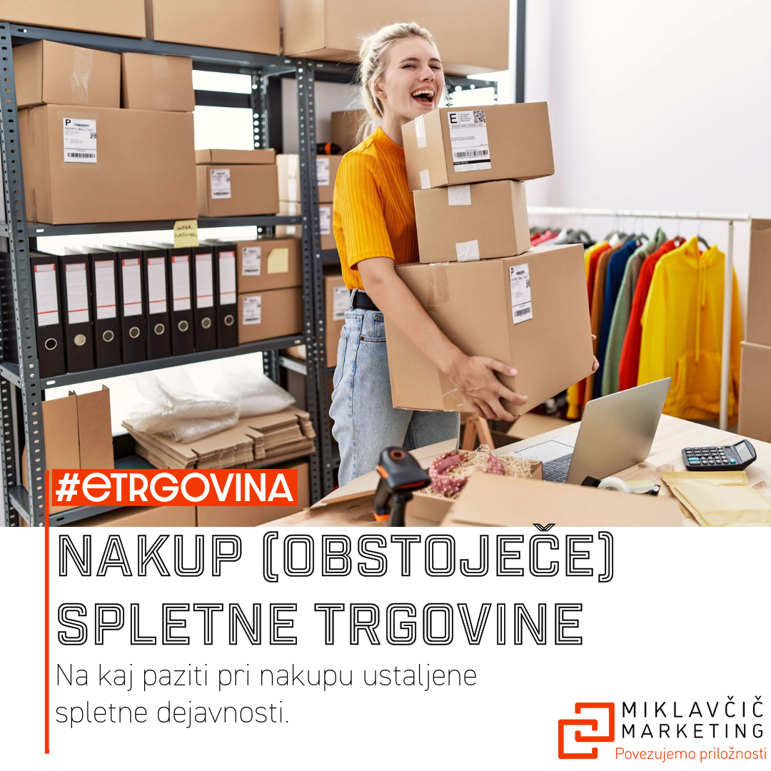 nakup obstoječe spletne trgovine